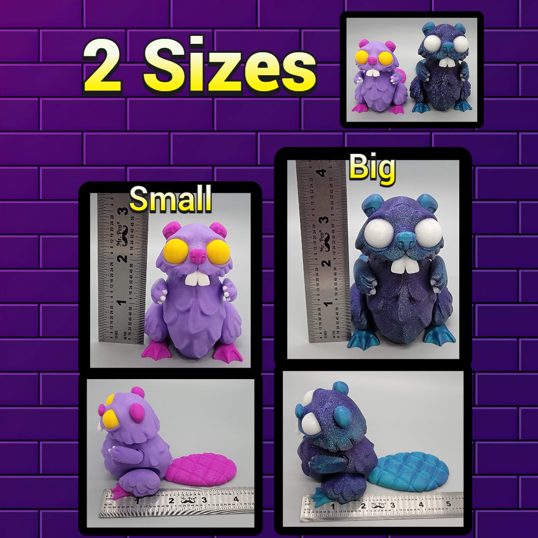 Twisty Beaver posable figure | Custom Colors | Articulated | Desk Pet