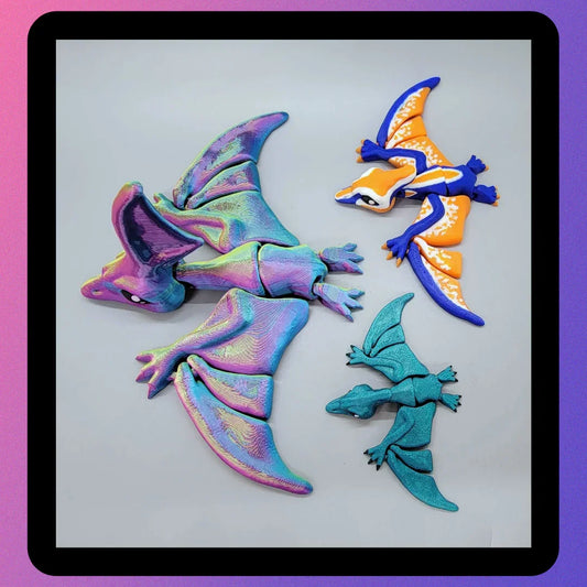 Flappy Pterodactyl & Nyctosaurus Toys