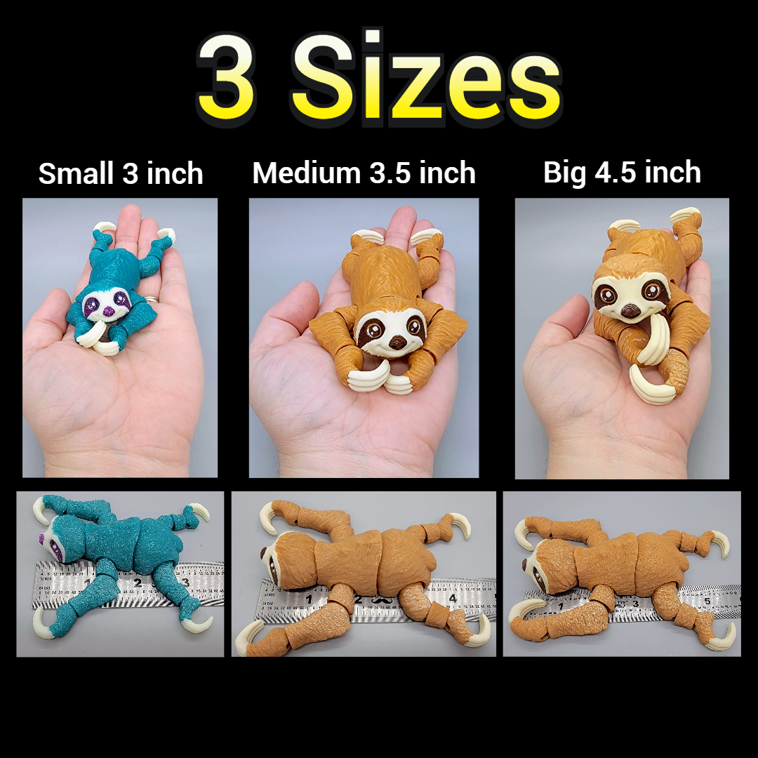 Articulated Sloth & Tree | Posable | Custom Colors Available