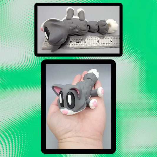 Blob Cat Magnetic Toy with Fish