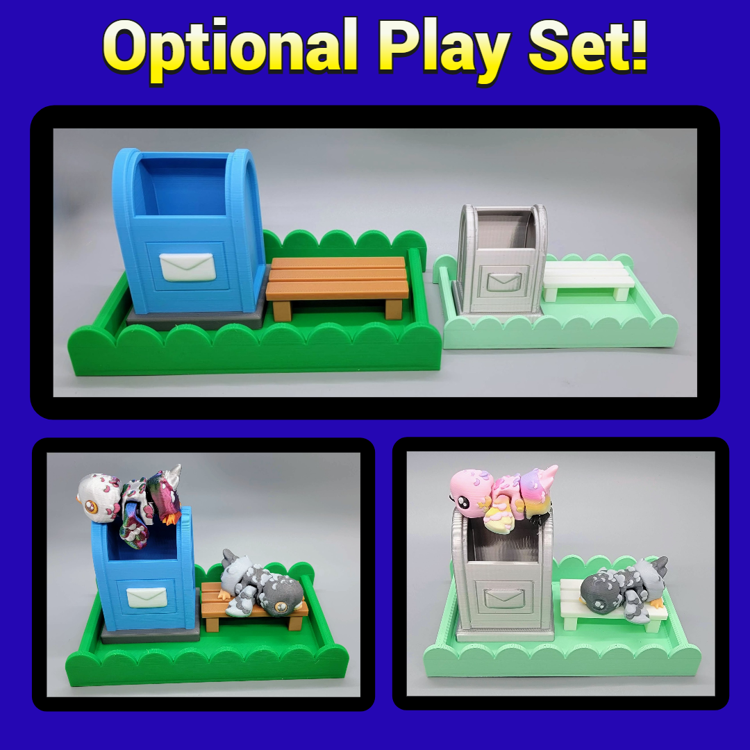 Floppy Pigeon Fidget Toy with optional Play Set