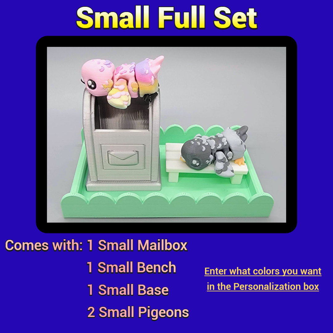 Floppy Pigeon Fidget Toy with optional Play Set
