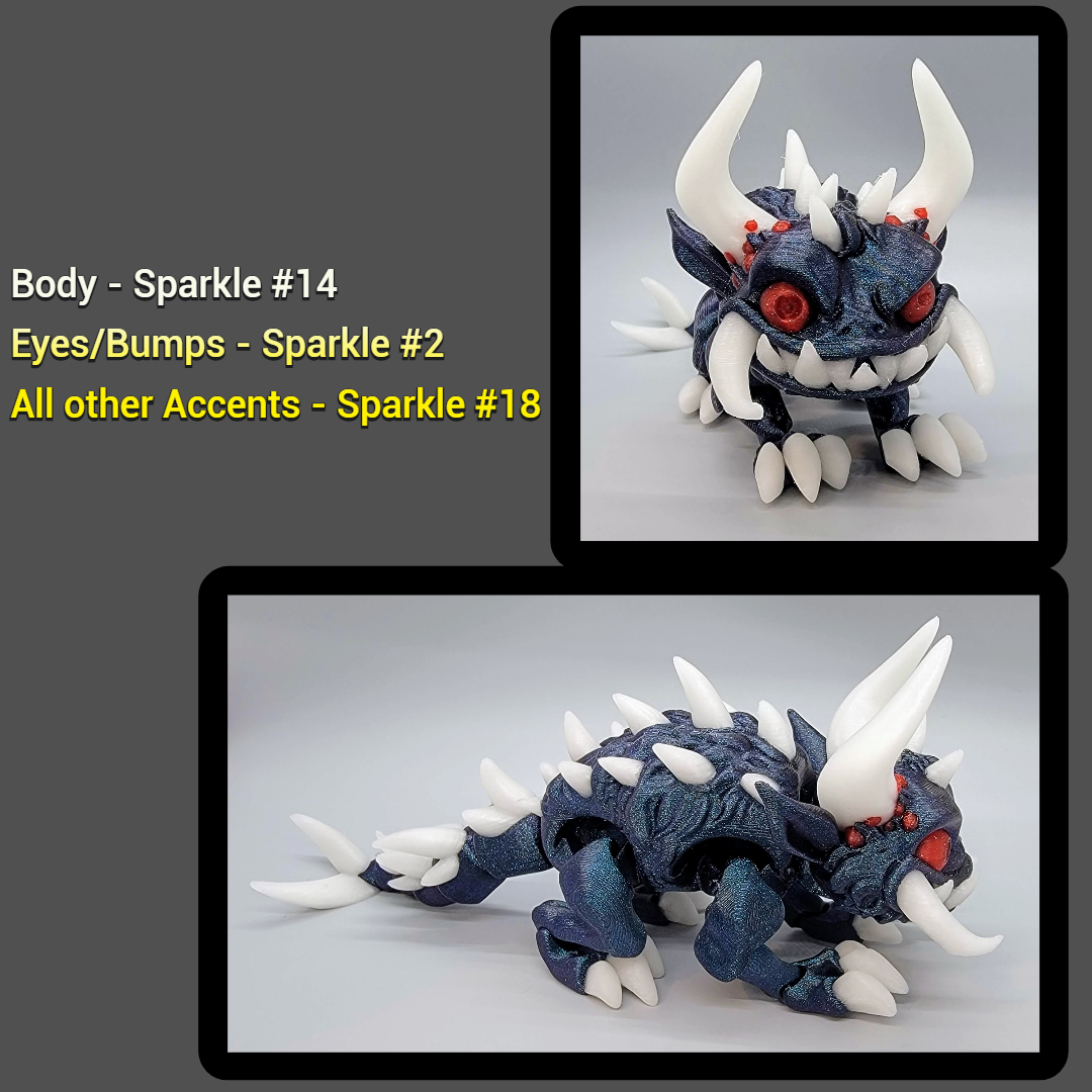 Twisty Hodag Toy | Custom Colors | Multicolor | Articulated | Cryptid | Wisconsin