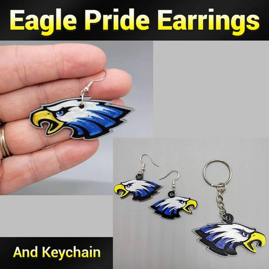 Eagle Pride Earrings & Keychain
