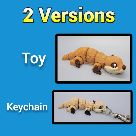 Mini juguete o llavero de nutria de río