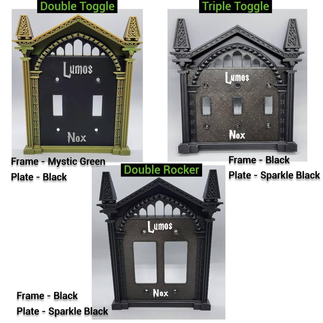 Cubiertas personalizables para interruptores de luz con temática HP | Compatibles con interruptores de luz estándar de Norteamérica