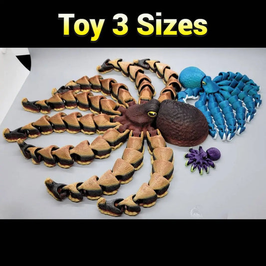 Flexi Octopus Toy, Keychain or Earrings
