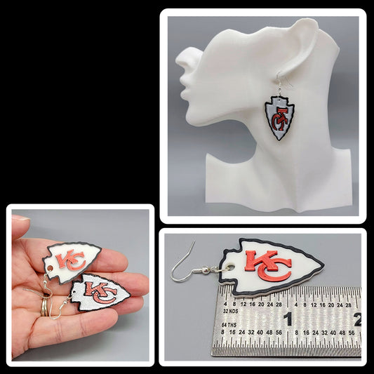 Pendientes de fútbol con temática de lobo