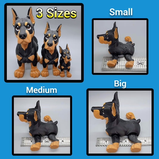 Articulated Chibi Doberman Toy