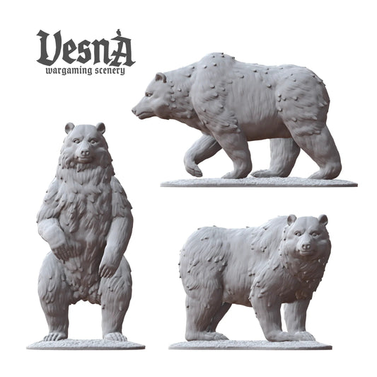 Bears (3 pack) – Wildlife Miniatures