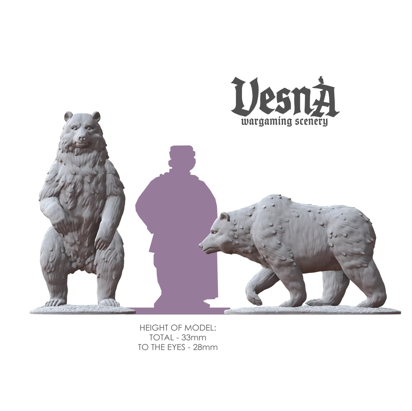 Bears (3 pack) – Wildlife Miniatures