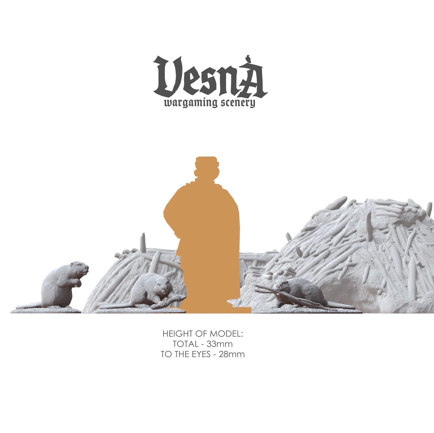 Beaver Pack – Wildlife Miniatures