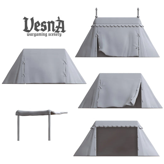 Gray wargaming scenery with Vesna branding on a white background