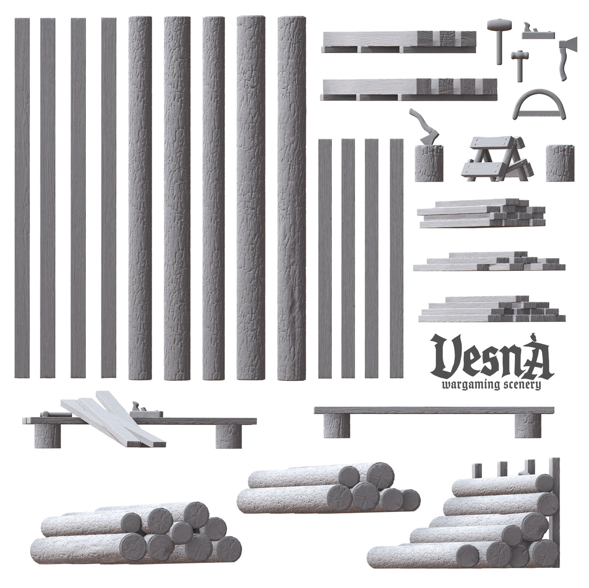 31 piece lumber pack set scatter