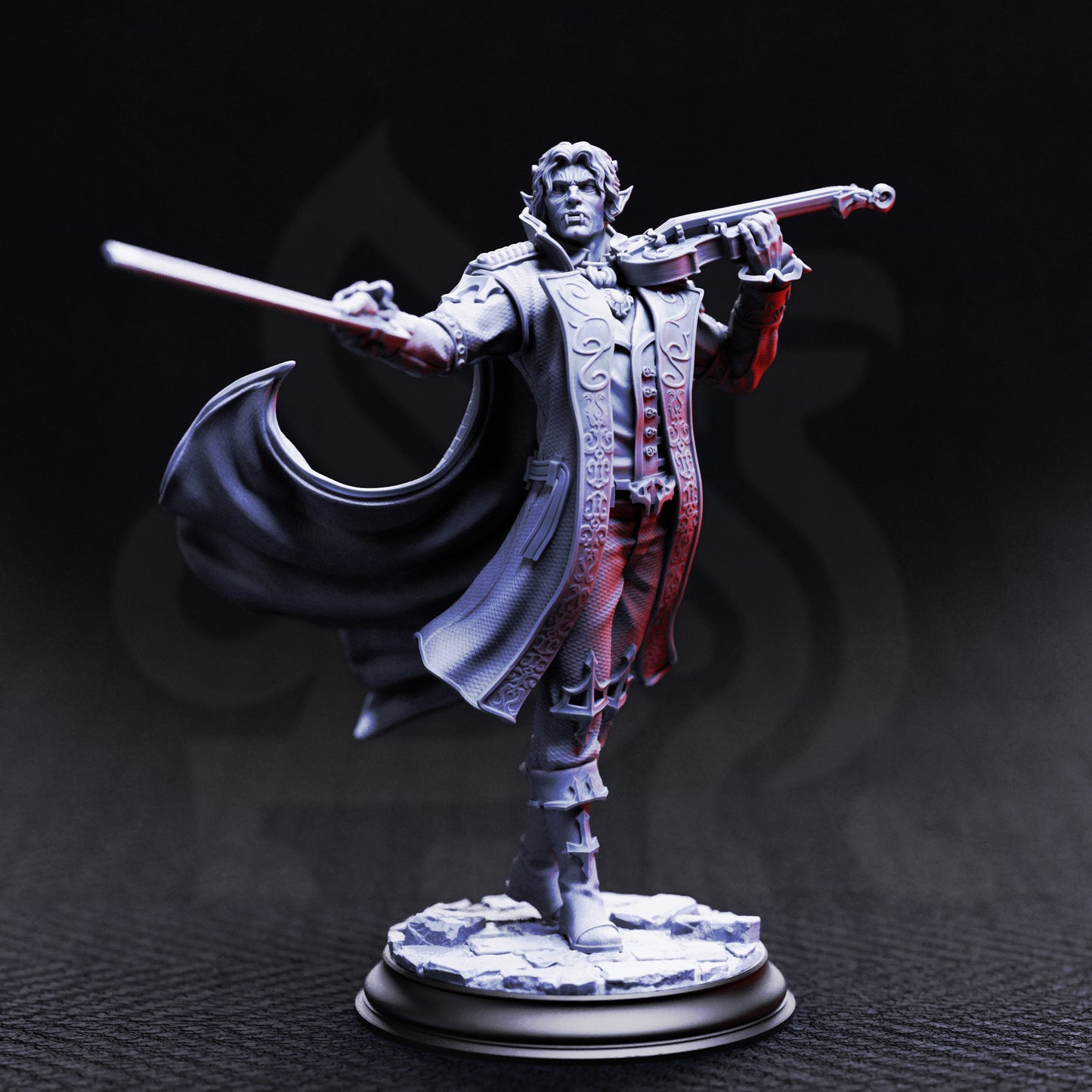 High-detail resin Vampire Socialite miniatures, guests of the masquerade, perfect for TTRPG campaigns, NPCs, and gothic fantasy collections.