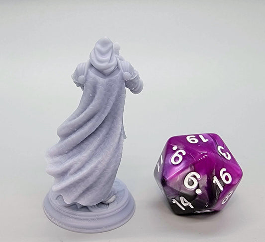 Visage – The Faceless Knight rear view printed with Chitu Systems Conjure Rigid Resin in .03mm layer height on a Uniformation GK3 Ultra