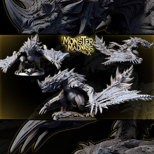 Forbidden Venom dragon crouched alternate pose, small compact stance with wings folded