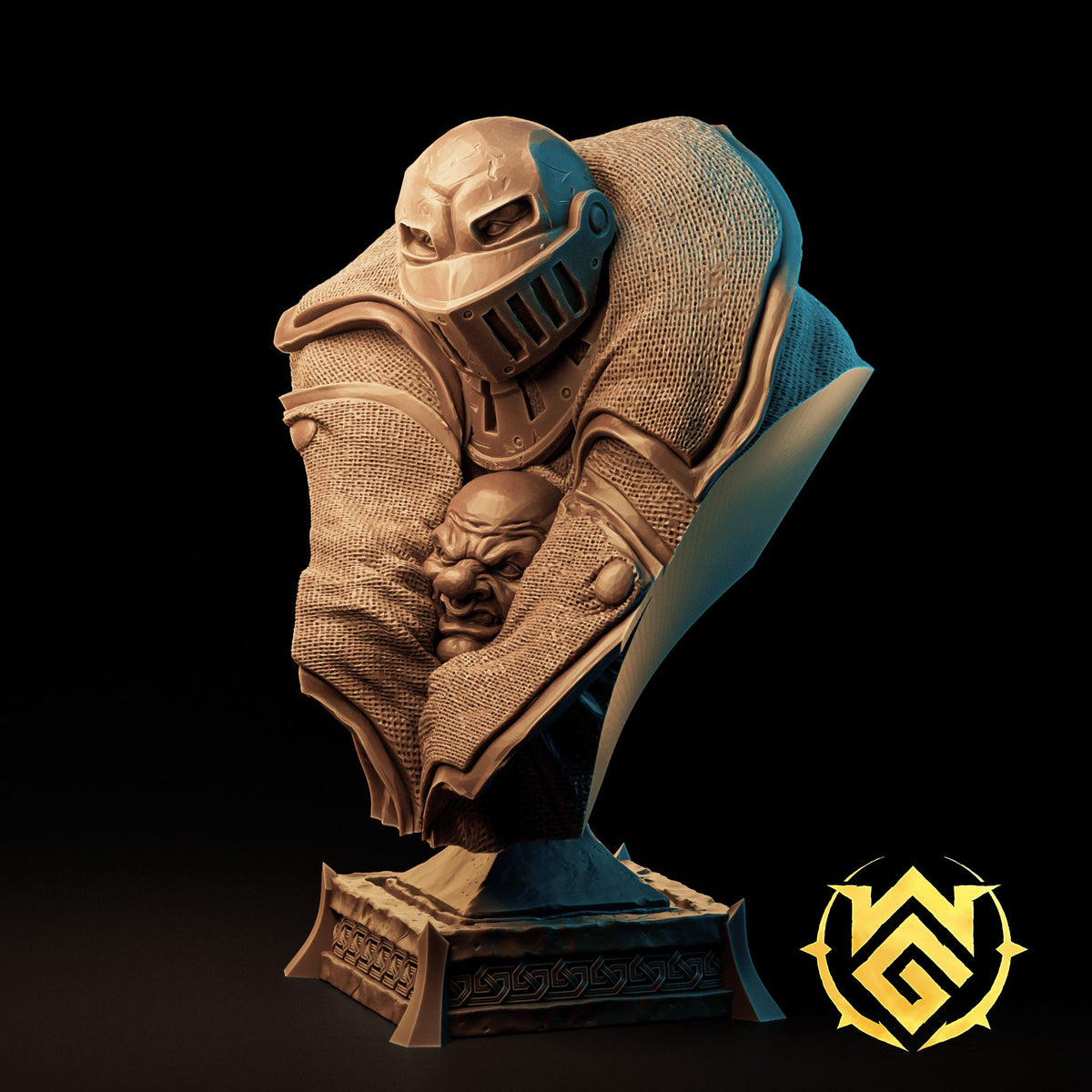 Gaban of the Coat Goblin Fighter 100mm display bust with detailed fantasy clothing and facial features.