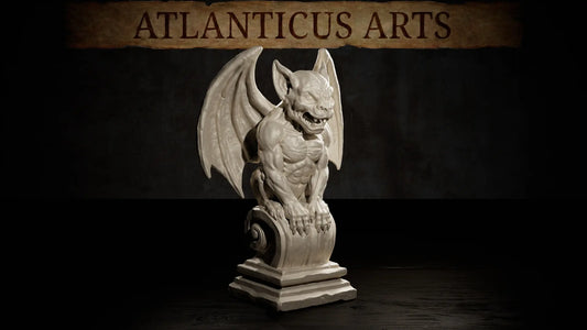 Gargoyle 32mm resin tabletop scatter terrain and miniature by Atlanticus Arts full view.