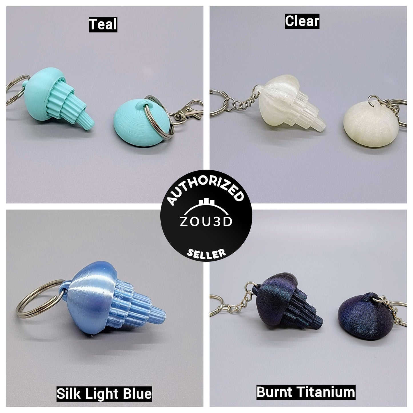 Jellyfish Fidget Keychain