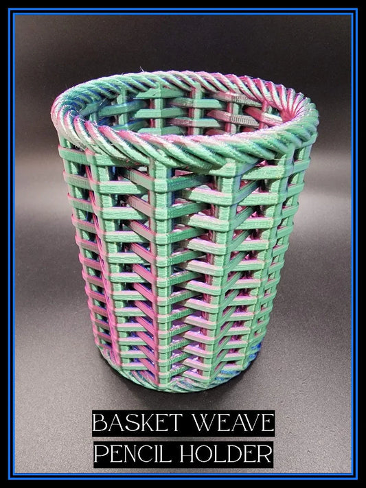 Basket Weave Pencil Holder