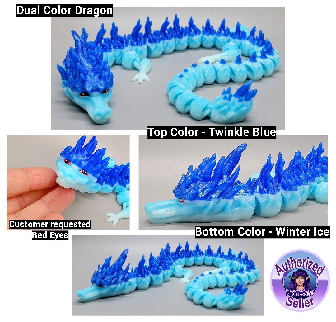 Articulated Dragonfruit Dragon, sensory, custom, repltile, mythical