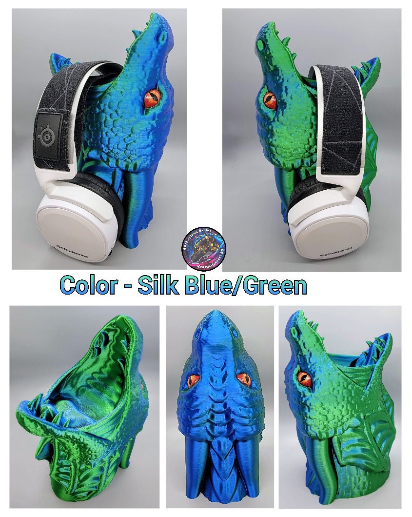 Custom Dragon & Wolf Headphone | Game Control Holder - Desk - Office - Furniture - Decor