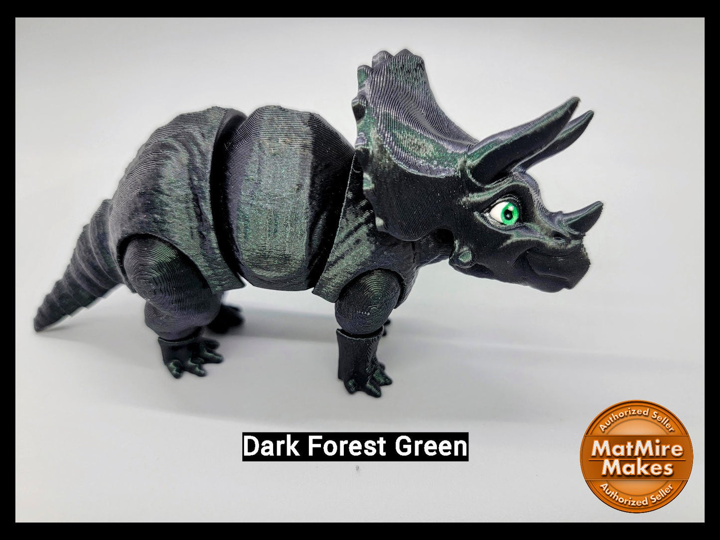 Juguete de dinosaurio Triceratops personalizado | Impresión 3D | Flexible | Sensorial | Juguete | Regalo de dinosaurio para niños