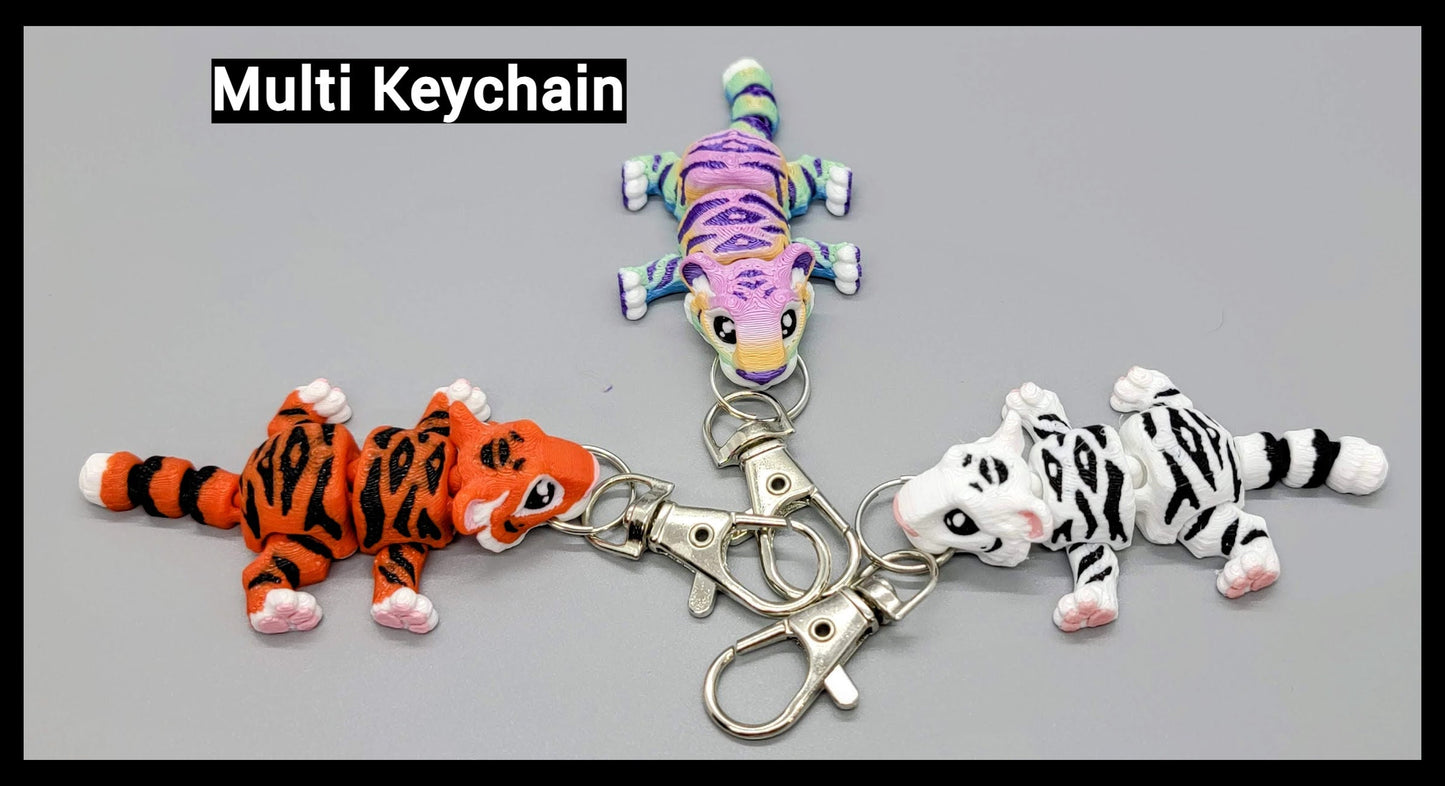 Articulated Baby Tiger & Lion Toy | 3D Printed | Mini | Fidget | Flexi | Sensory