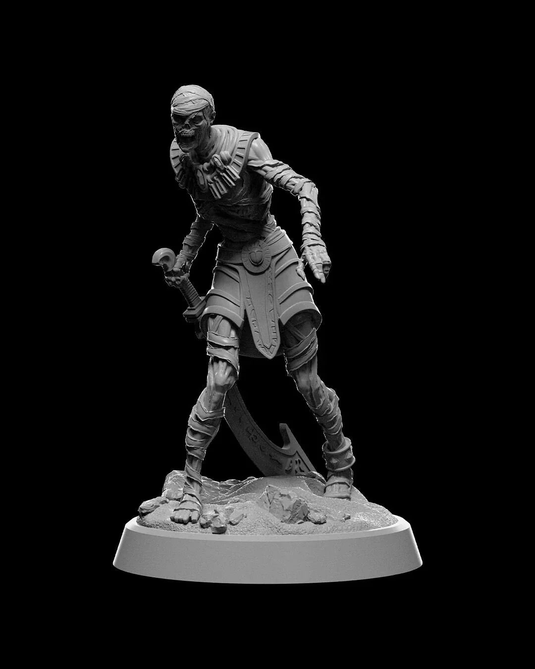 Mummy undead guardian miniatures for Dungeons & Dragons and fantasy tabletop RPGs