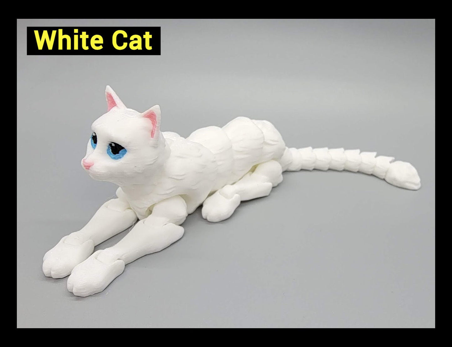 3D Printed Flexi Cat Toy | Sensory Play | Available in 2 Sizes | Custom Colors