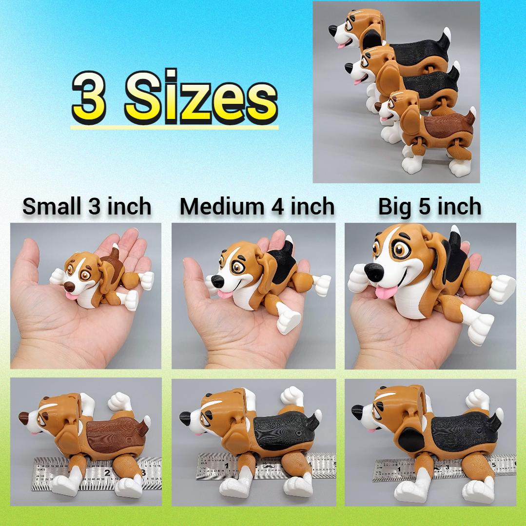 Articulated Beagle Toy | Articulated | K9 | Fidget | Toy | Custom Colors