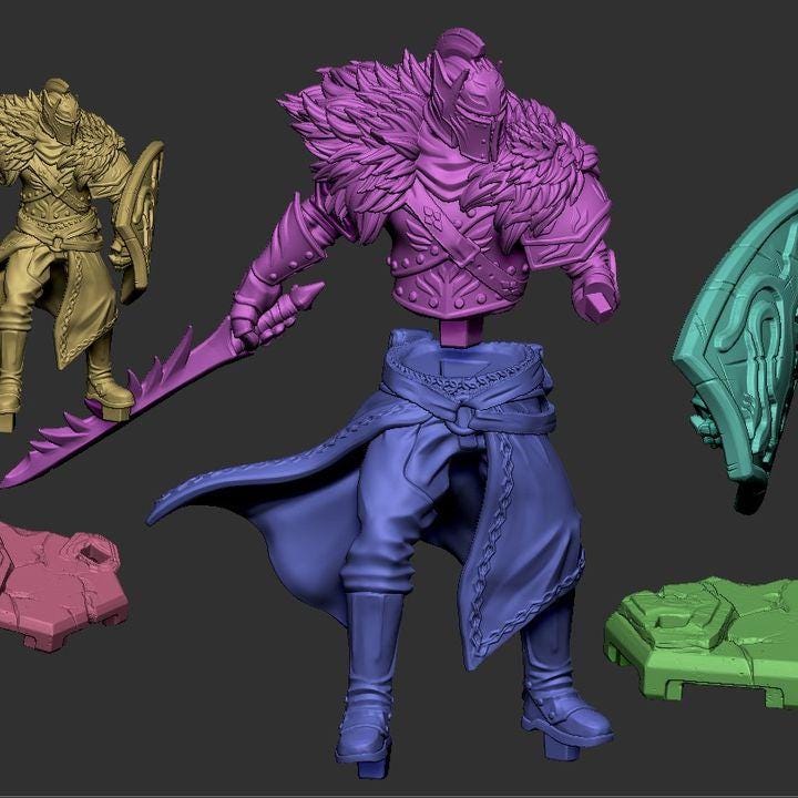 Griff el Caballero | D&D | Pathfinder | Frostgrave | Dragun Studios | 32 mm y 75 mm