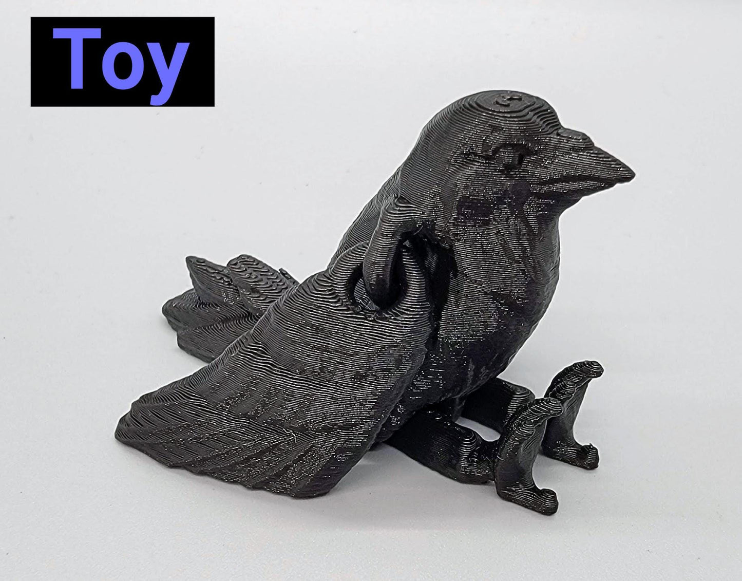 Baby Raven Toy | Keychain or Earrings | 3D Printed