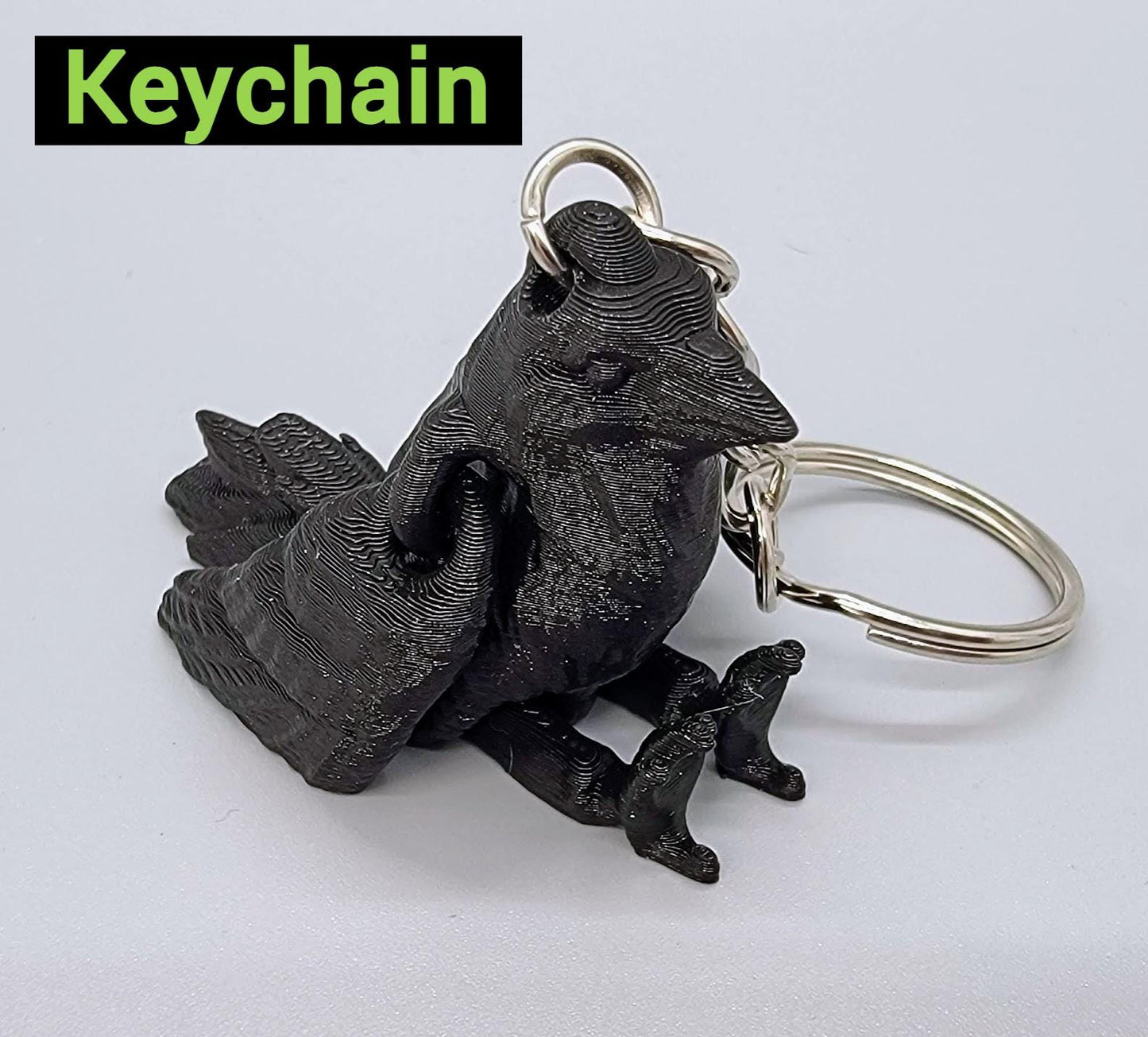 Baby Raven Toy | Keychain or Earrings | 3D Printed