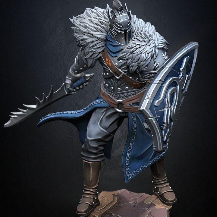 Griff el Caballero | D&D | Pathfinder | Frostgrave | Dragun Studios | 32 mm y 75 mm