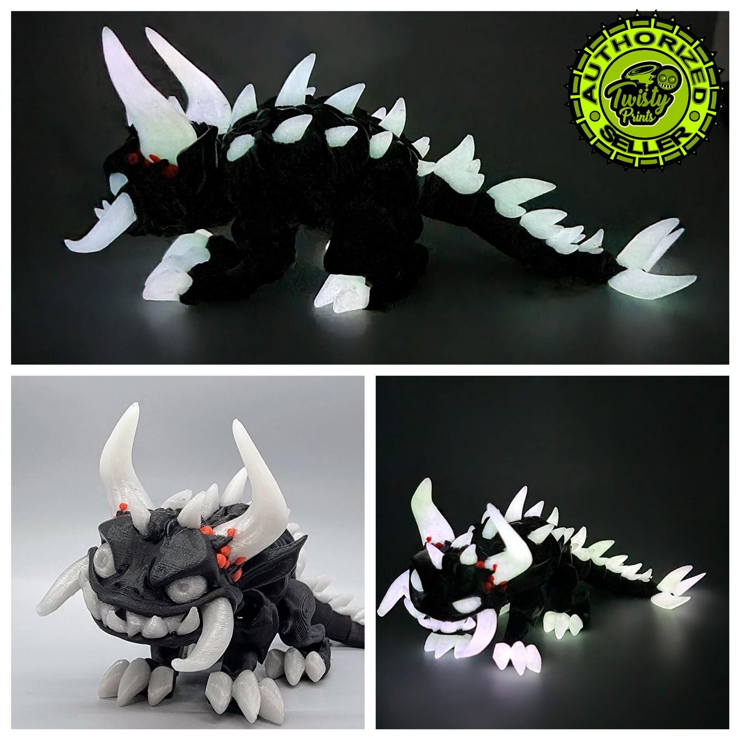 Twisty Hodag Toy | Custom Colors | Multicolor | Articulated | Cryptid | Wisconsin