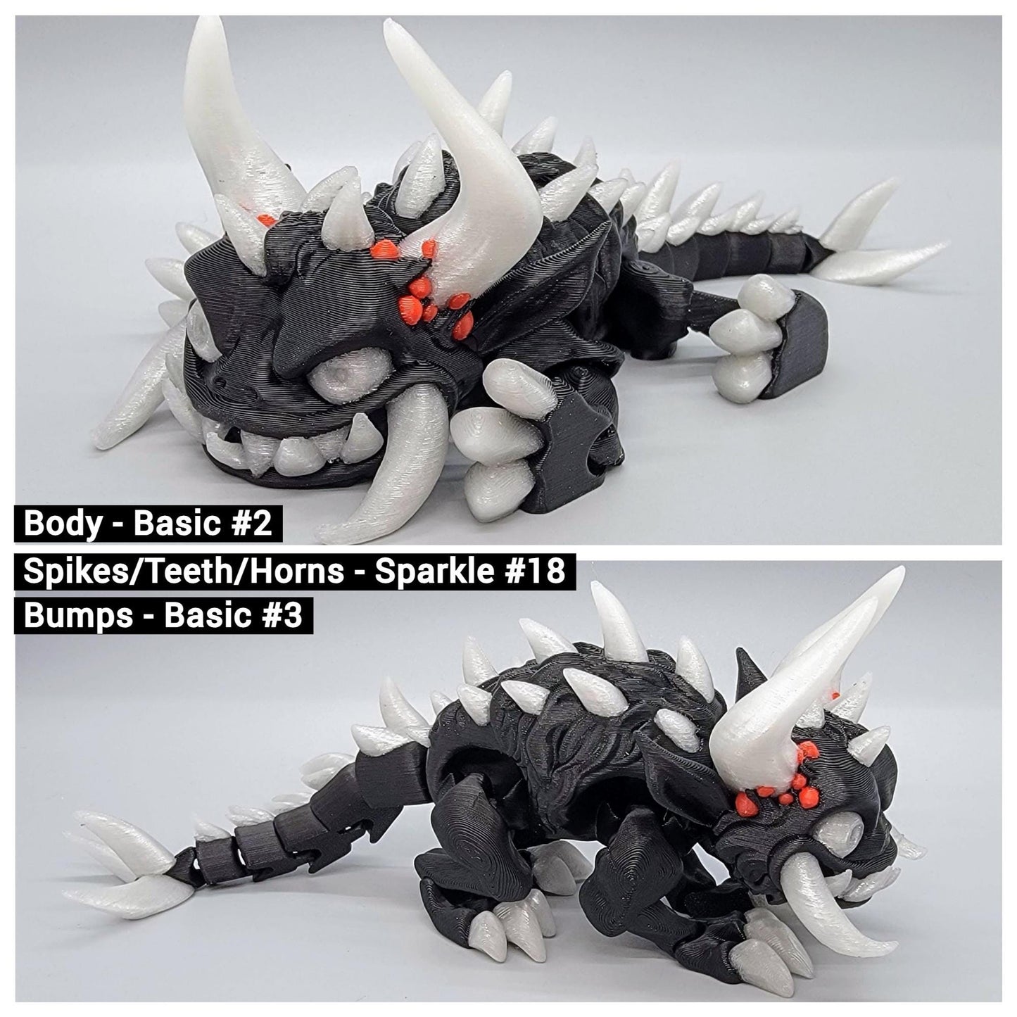 Twisty Hodag Toy | Custom Colors | Multicolor | Articulated | Cryptid | Wisconsin
