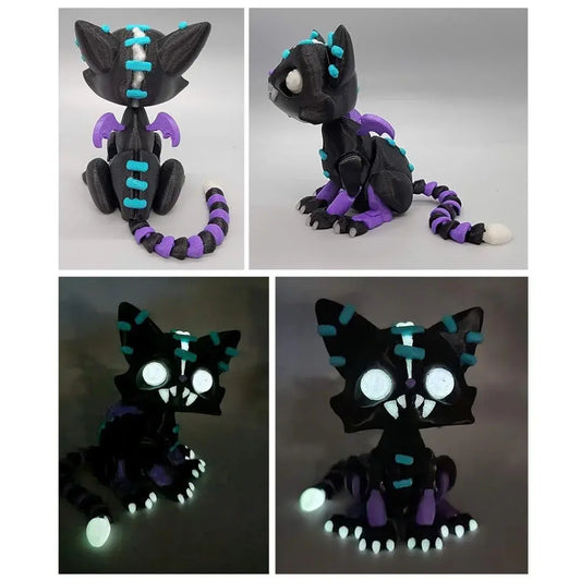 Gatito espeluznante y retorcido