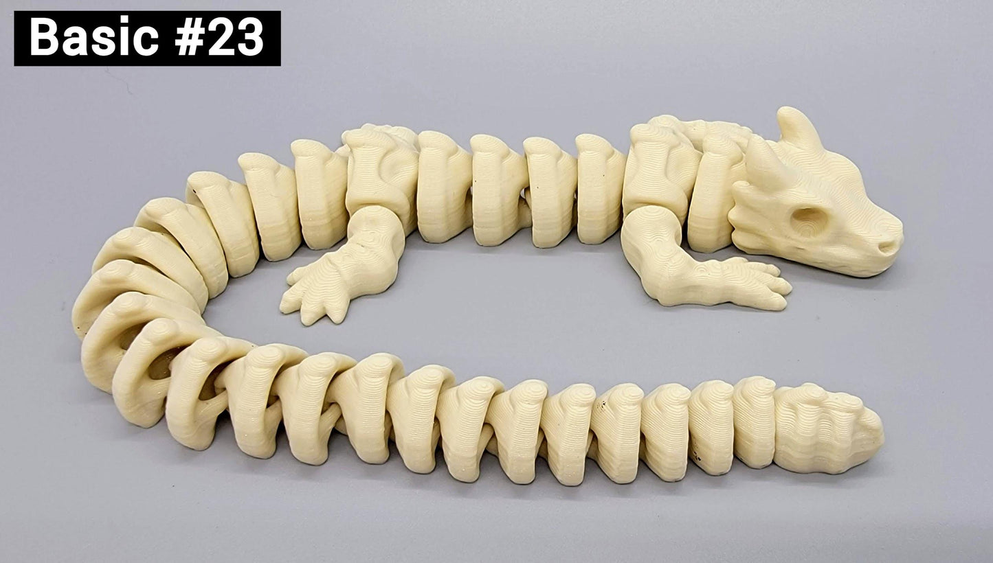 Flexi Skeleton Dragon Toy | Custom Colors | Zou3D | Cute | Sensory | Fidget | Articulated