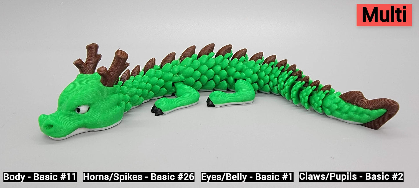 3D Printed Young Chinese Dragon – Customizable Articulated Dragon for Collectors