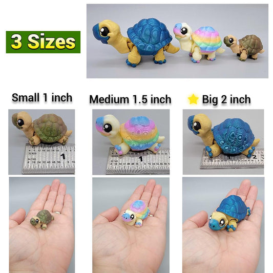 Mini Tortoise Articulated Toy or Keychain