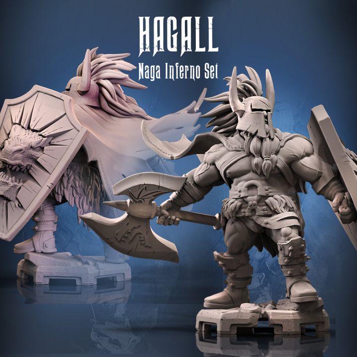 Hagall the Dragon Fighter Miniature - 32mm & 75mm