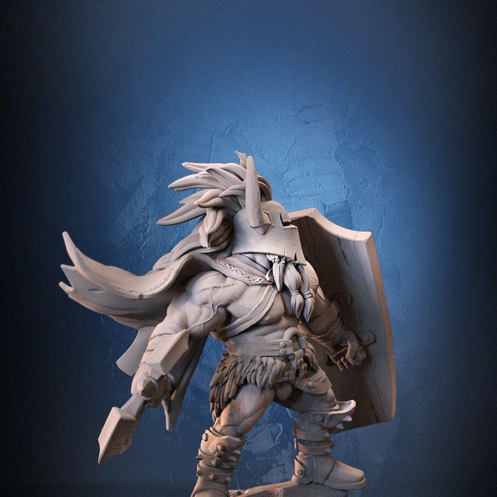 Hagall the Dragon Fighter Miniature - 32mm & 75mm