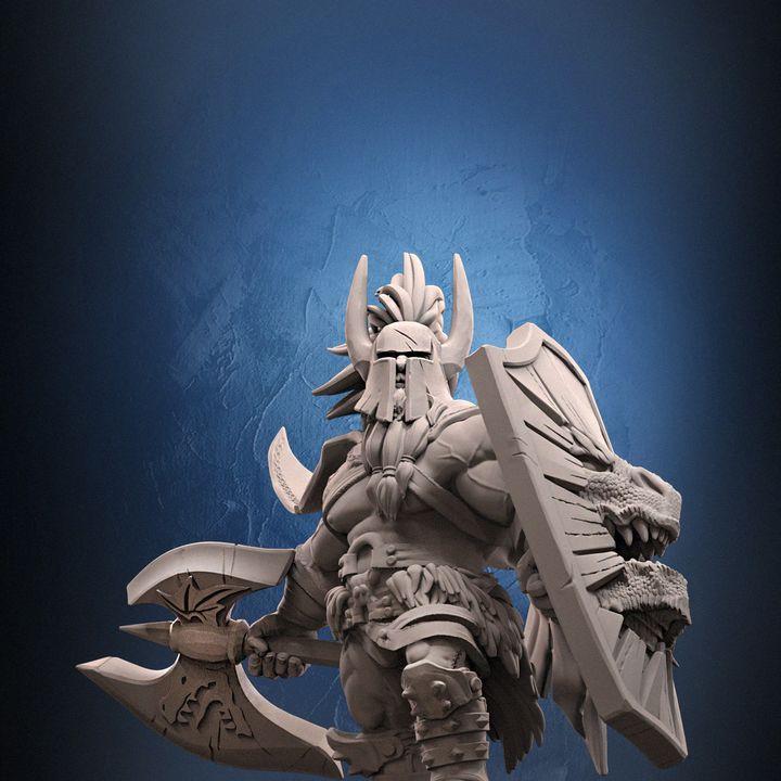 Hagall the Dragon Fighter Miniature - 32mm & 75mm