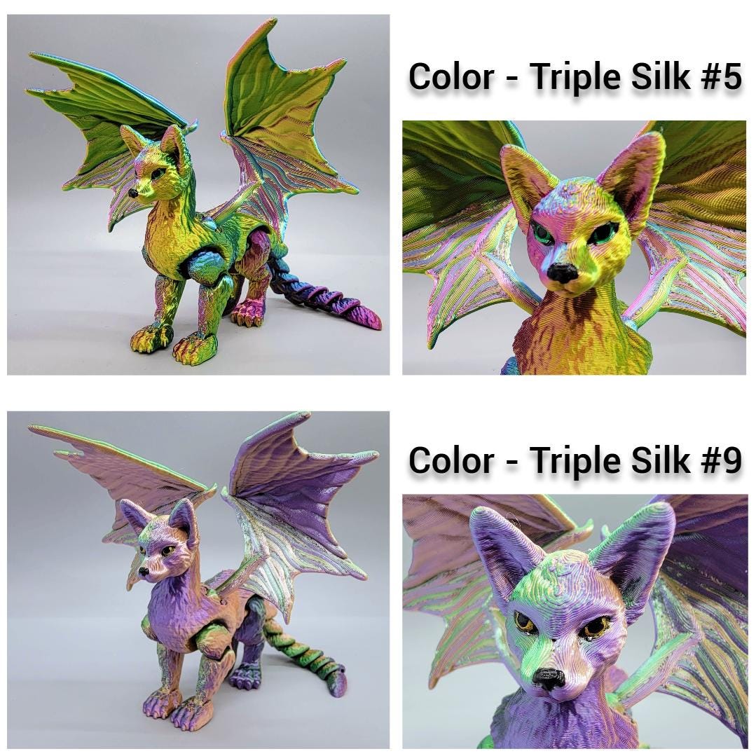 Cat Dragon Articulated Toy | 3D Printed | Furry | Custom | Fidget | You choose the color
