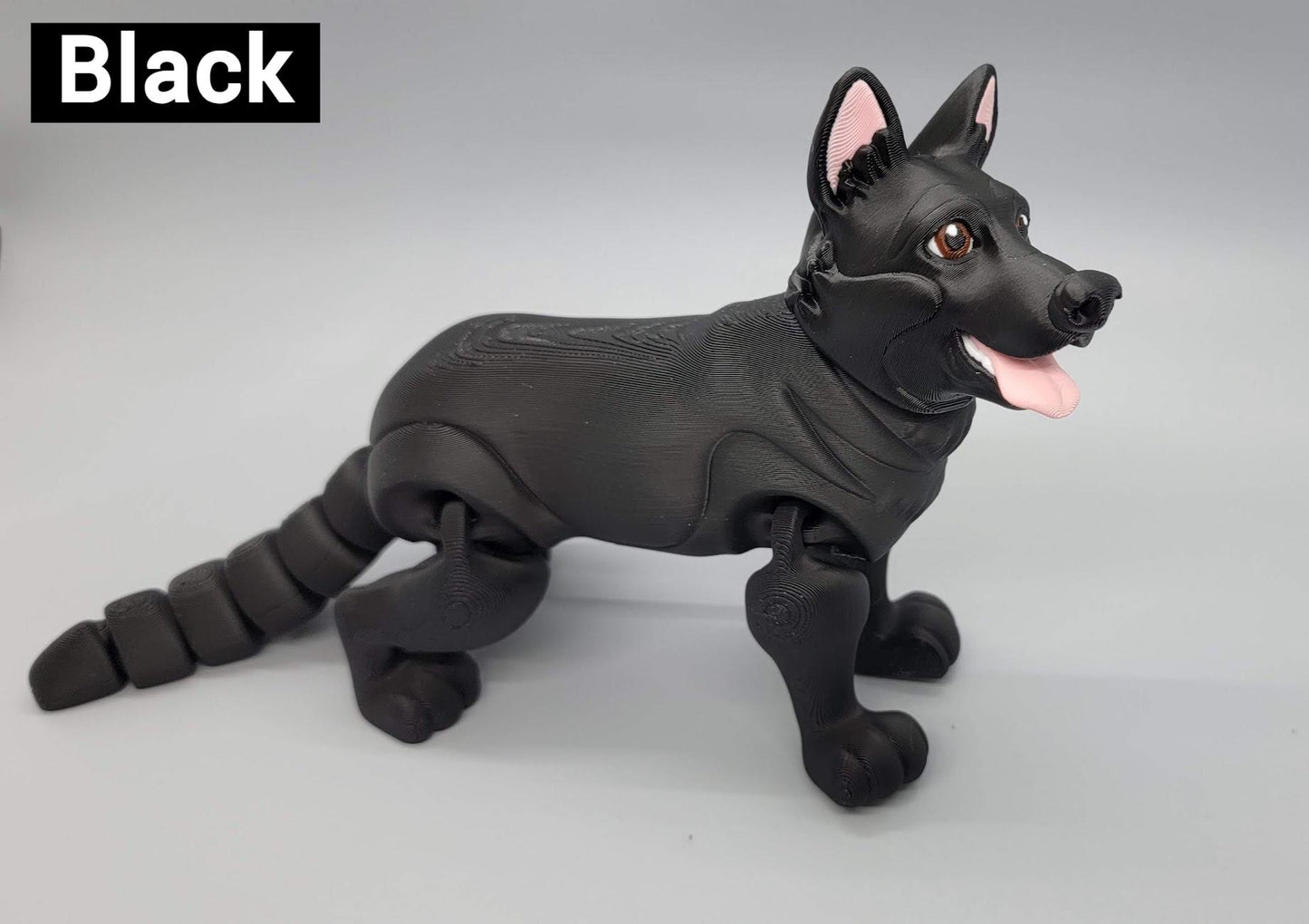 German Shepherd Toy – 3D Printed, Articulated, Custom Pet Option