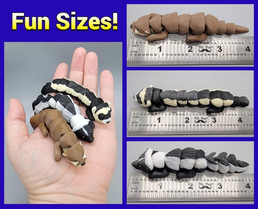Mini Animal Toys – Set 1: Ferret, Skunk & Otter