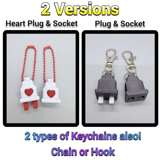 Plug and Socket Keychain Set