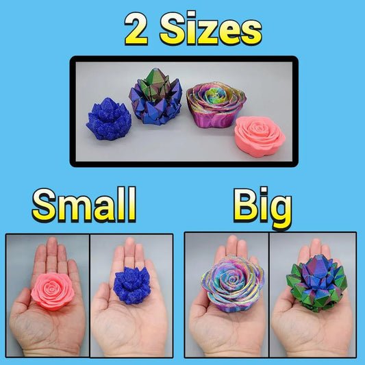 Fidget Spinner de rosa y cristal